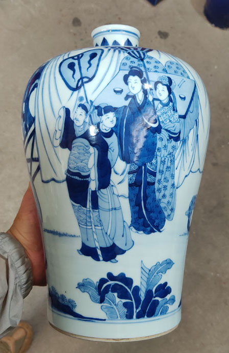 高仿古大明成化年制古彩战将图开片纹陶瓷番龙双耳小花瓶精品实价-Taobao