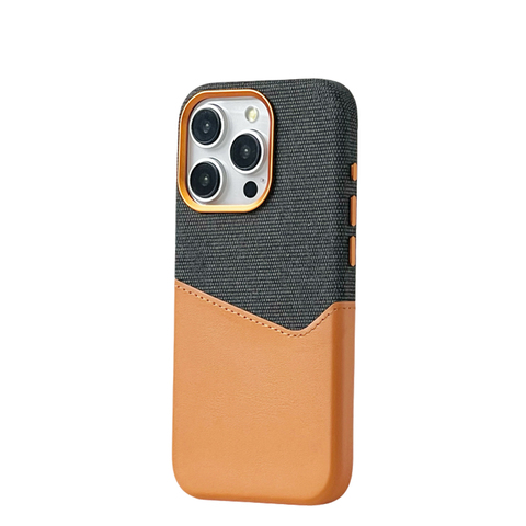 New MagSafe Wireless Luxury Two Tone Card Holder Leather – Business 15, 14, 13, 12 iPhone Case