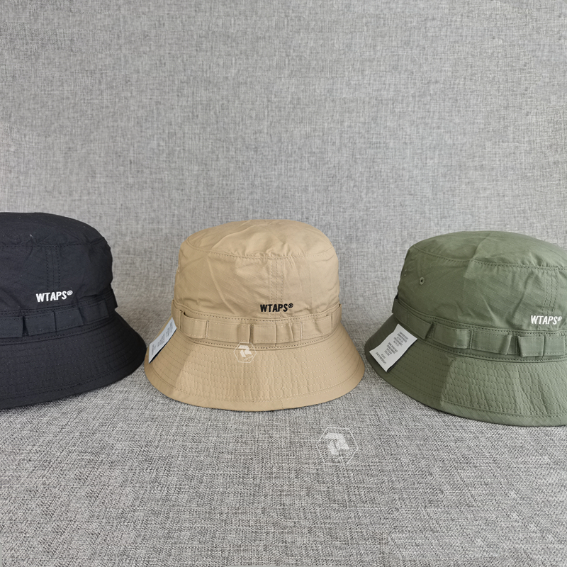 飘渺现货WTAPS JUNGLE 02 HAT COTTON.TWILL刺绣斜纹布渔夫帽21AW-Taobao