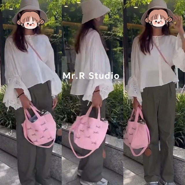 日本可手洗Gypsohila Town Bag(S)棉ayako 收纳包斜挎手提女包-Taobao