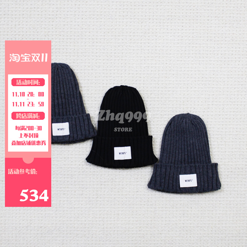 现货WTAPS BEANIE 02/BEANIE.ACRYLIC荧光色白标针织毛线帽冷帽-Taobao