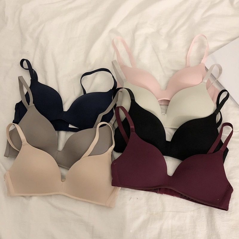 秋冬新款韩版日系简约无痕内衣少女学生舒适无钢圈学生小胸罩文胸