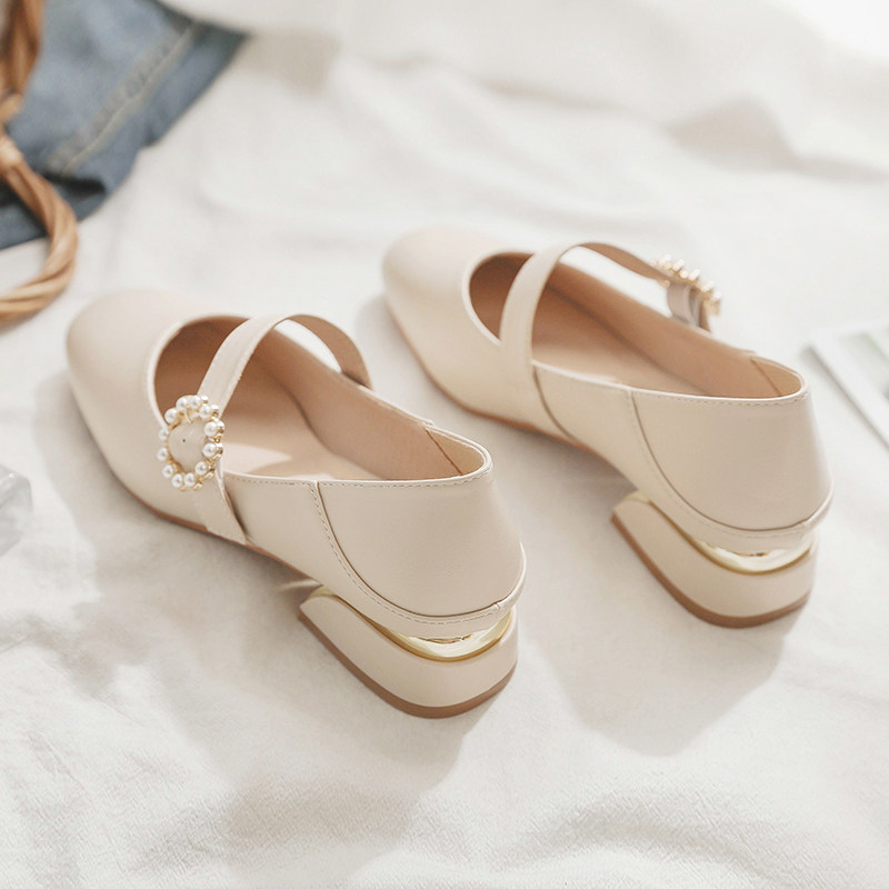 2020年春季新款浅口平底晚晚风温柔淑女仙女单鞋女夏百搭玛丽珍鞋