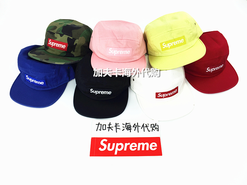 现货SUPREME SS18 MILITARY CAMP CAP 厚标经典BOX LOGO露营帽-Taobao