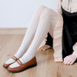 Lolita Pantyhose, Silk Stockings, Lolita Stockings, Children's Retro Lace White Base Stockings, Autumn And Winter, Over Knee Long Tube Lolita Pantyhose, Silk Stockings, Lolita Stockings, Children's Retro Lace White Base Stockings, Autumn And Winter, Over Knee Long Tube