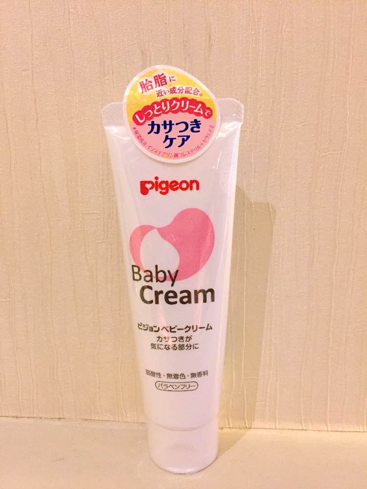 现货日本本土pigeon 贝亲胎脂婴儿润肤霜/面霜50g 初生宝宝可用