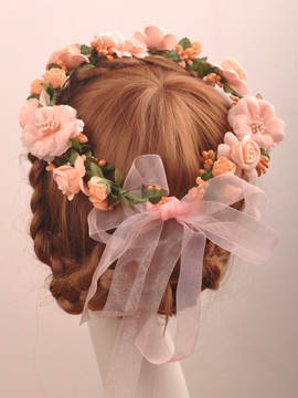 F157 Garland Ribbon flower wrist two-piece pink-white flowers bridal wedding accessories Accessories