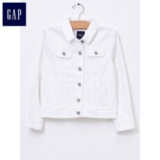 детская куртка gap白色水洗酷帅牛仔夹克|女童211205吊牌价349 000211205