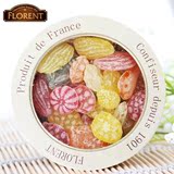 法国进口Florent费罗伦盒罐装水果沙拉硬糖水果糖喜糖果230g