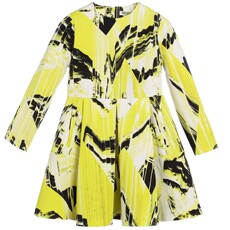 Женское платье 代购15早秋 kenzo /girls 长袖喇叭百褶连衣裙