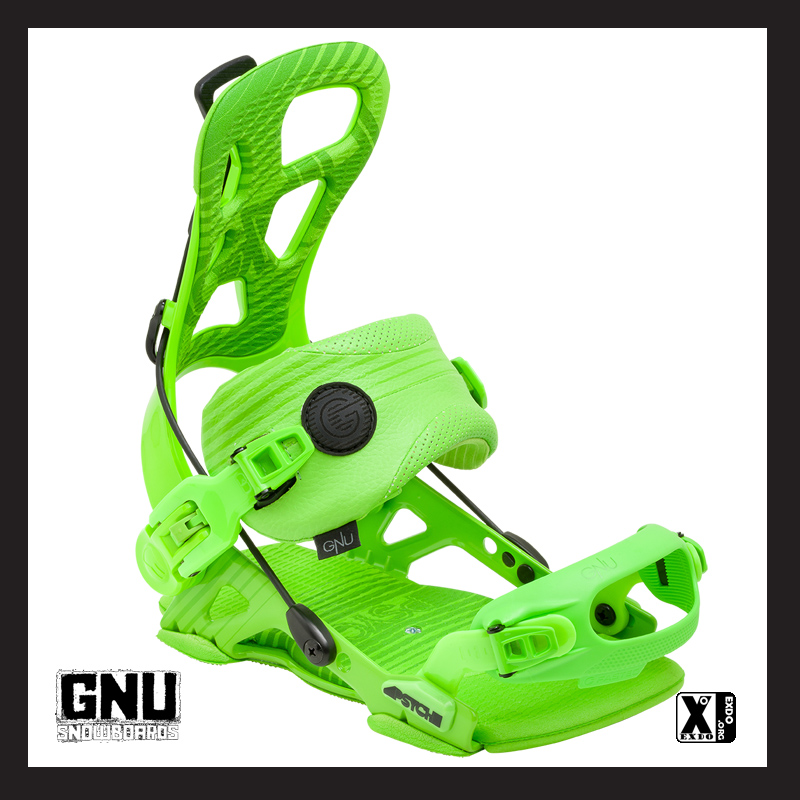 Крепление для сноуборда GNU EXDO 14-15 Psych Green