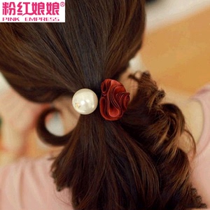 玫瑰花珍珠发带