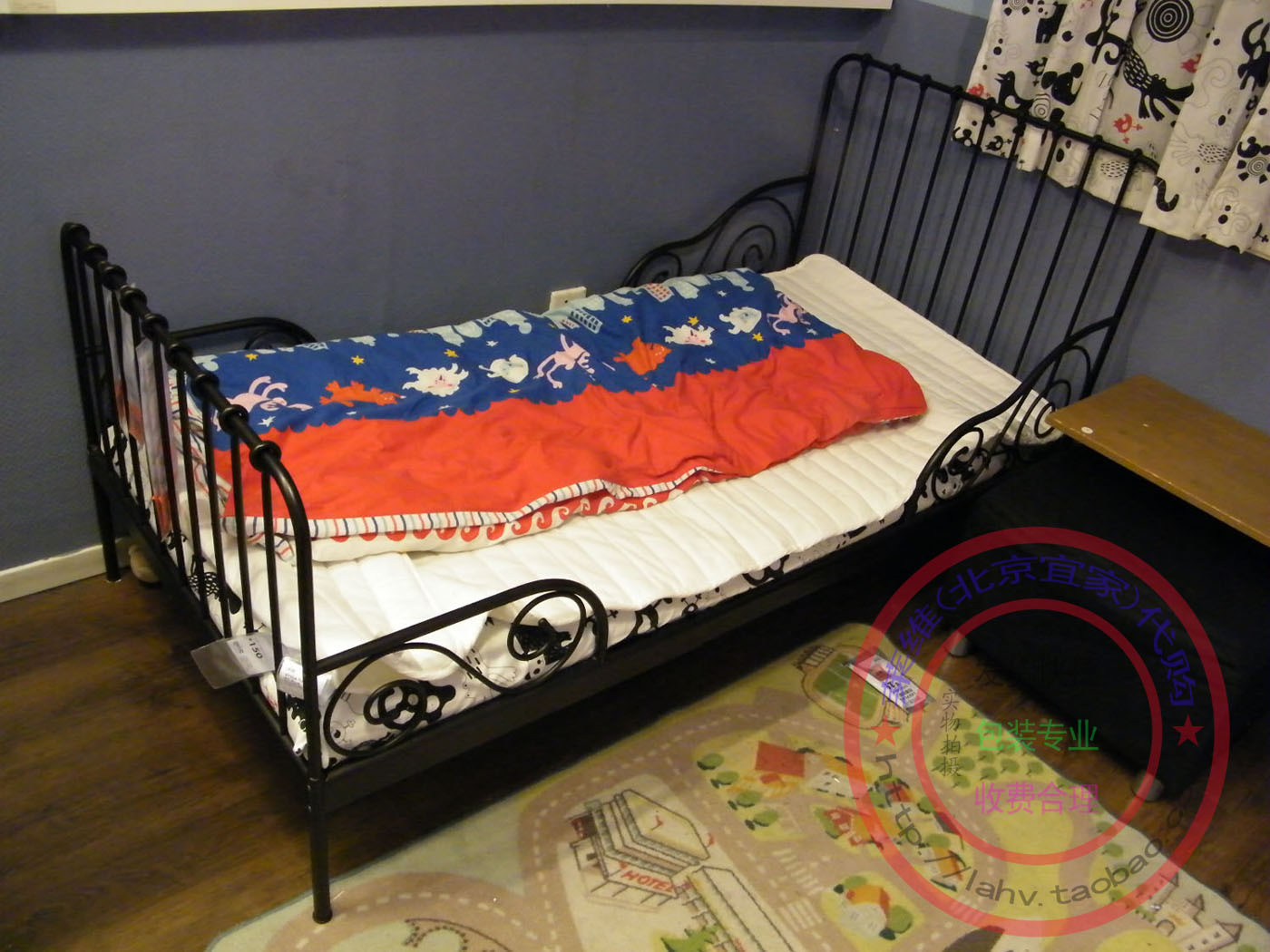кровать икеа металлическая черная детская