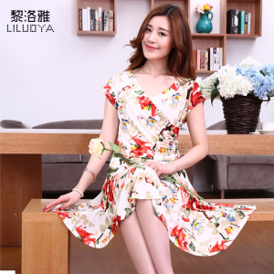 【限时高返】大码印花妈妈装长裙