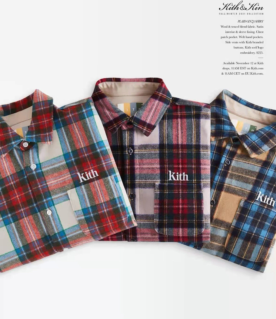 kith watts flannel quilted moletom com capuz