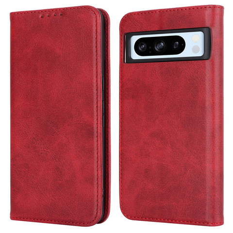 8, 8 Pro Leather Magnetic Wallets Folio Flip Synthetic Leather Card Holder Wallets Business Kickstand Folding Stand Google