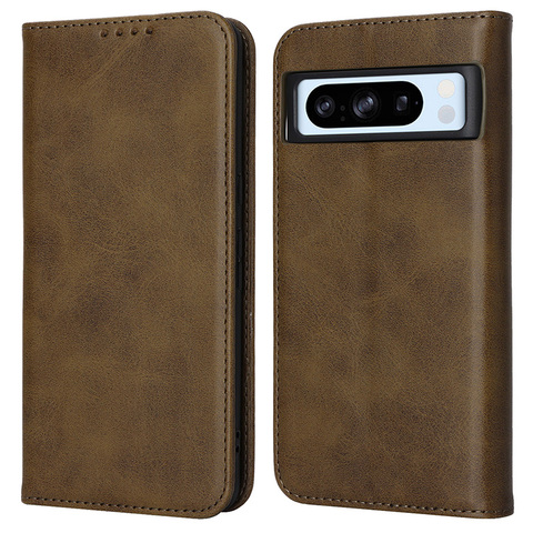 8, 8 Pro Leather Magnetic Wallets Folio Flip Synthetic Leather Card Holder Wallets Business Kickstand Folding Stand Google