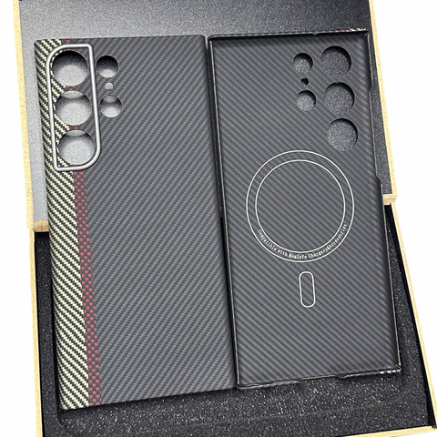 S24, S24 Plus, S24 Ultra Rimless Borderless Frame Lightweight Magnetic Hollow Heatsink Heat Dissipation Carbon Fiber Samsung