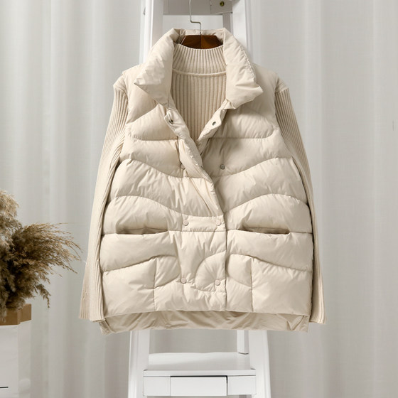 Down Vest Women's Short 2021 Autumn Winter New Korean Loose Light Down Jacket Vest Waistcoat Jacket Down Vest Women's Short 2021 Autumn Winter New Korean Loose Light Down Jacket Vest Waistcoat Jacket
