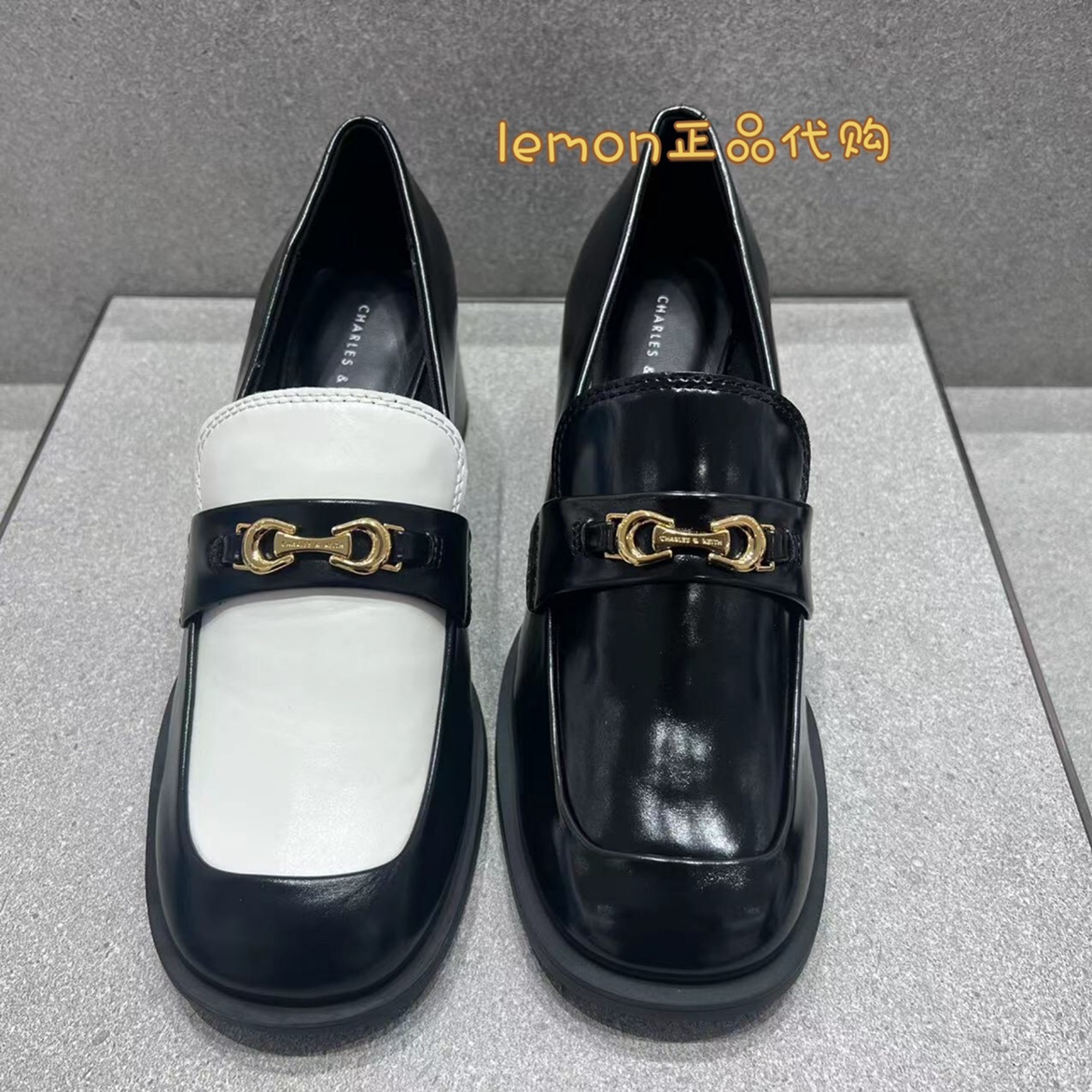 CHARLES&KEITH正品代购CK1-60280400链条腕带粗跟玛丽珍鞋女-Taobao