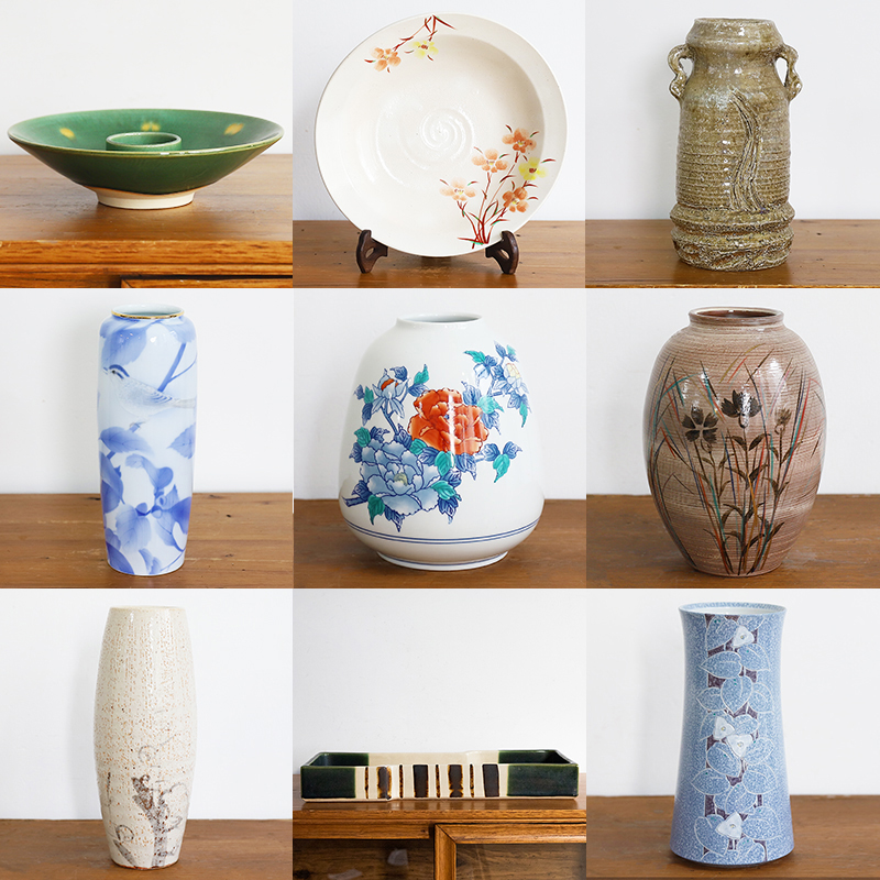 日本回流七宝烧旧物瓷器艺术收藏老物件摆件装饰九谷烧彩绘花瓶