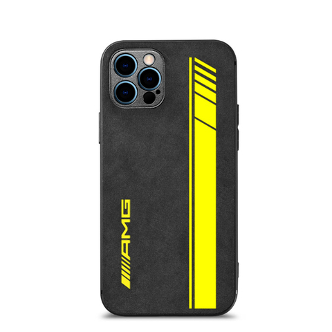 Alcantara Suede Microfiber AMG MPerformance Motorsport High End Premium 15, 15 Plus, 15 Pro, 15 Pro Max iPhone Case