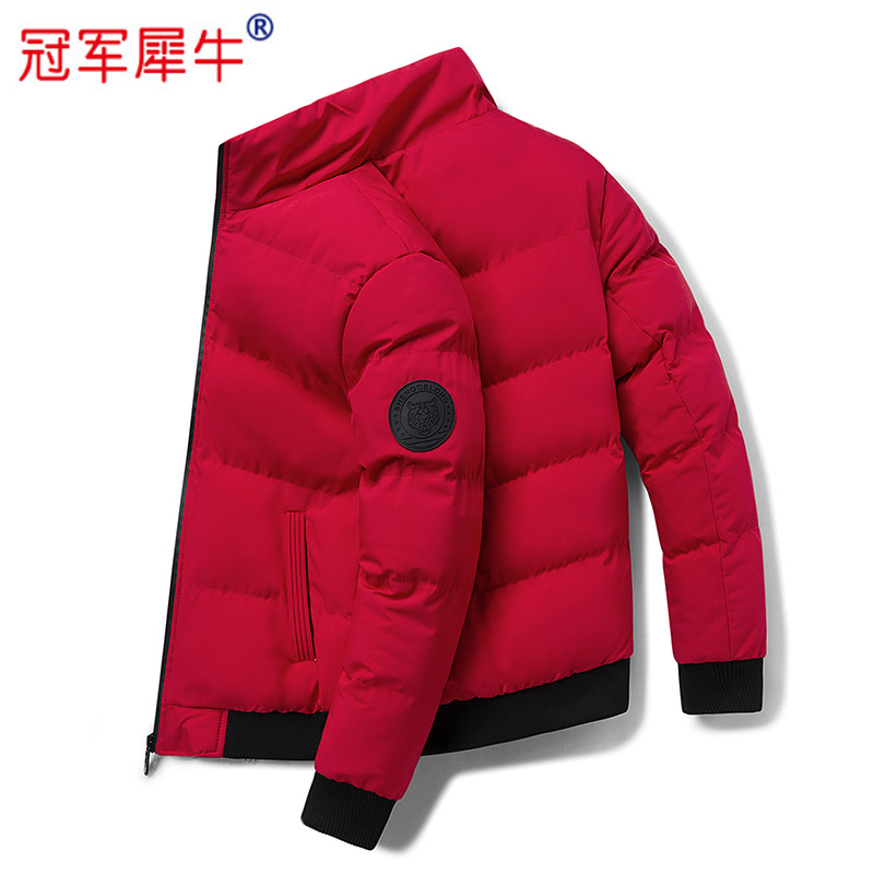 冠军犀牛棉衣男士加厚外套2020冬季新款潮流修身羽绒棉服休闲棉袄