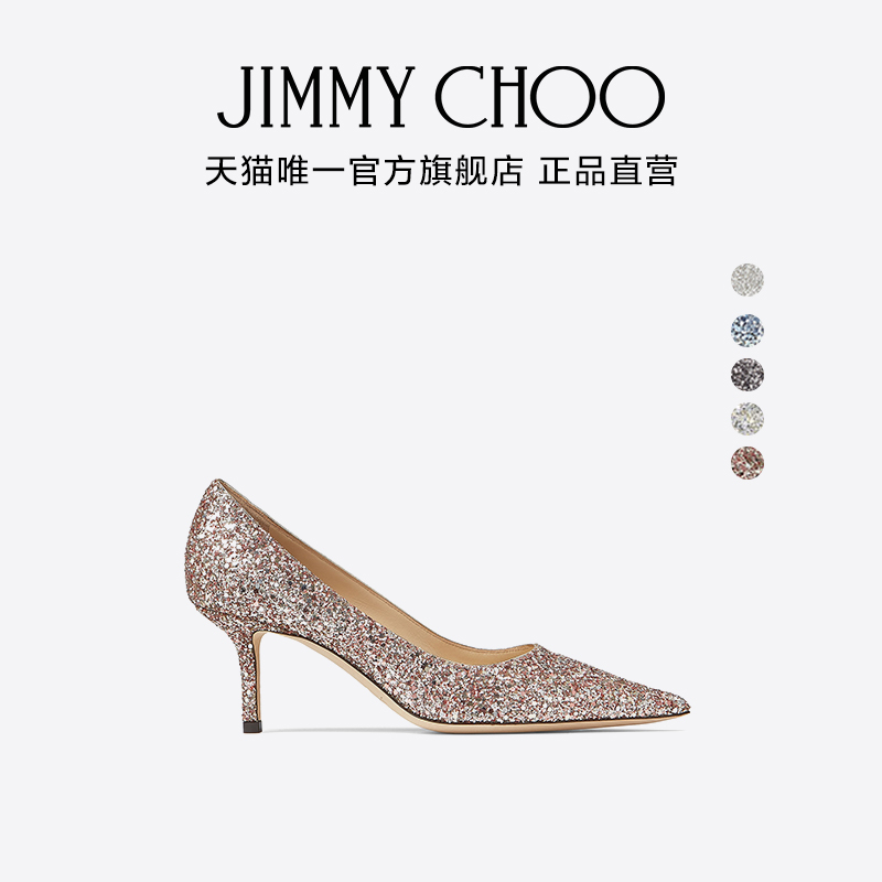 24期免息]JIMMY CHOO/LOVE 女士网纱闪粉仙女鞋高跟鞋婚鞋单鞋-Taobao