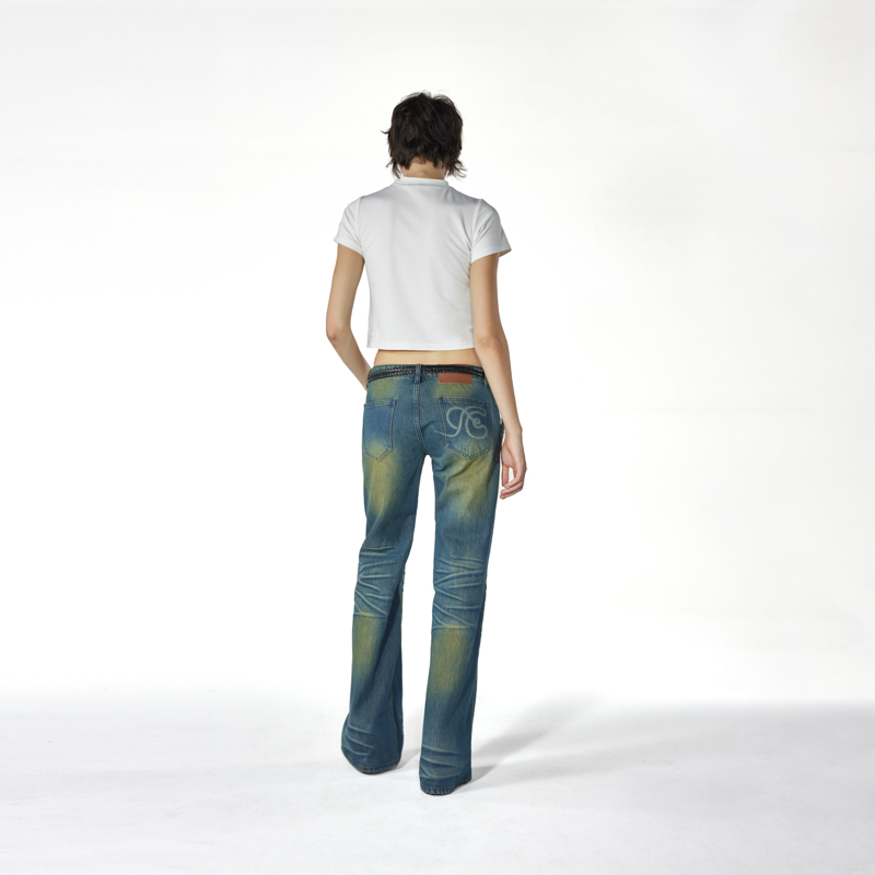 FaxCopyExpress Denim03 紧身喇叭牛仔裤Fax Flared Jeans - Taobao