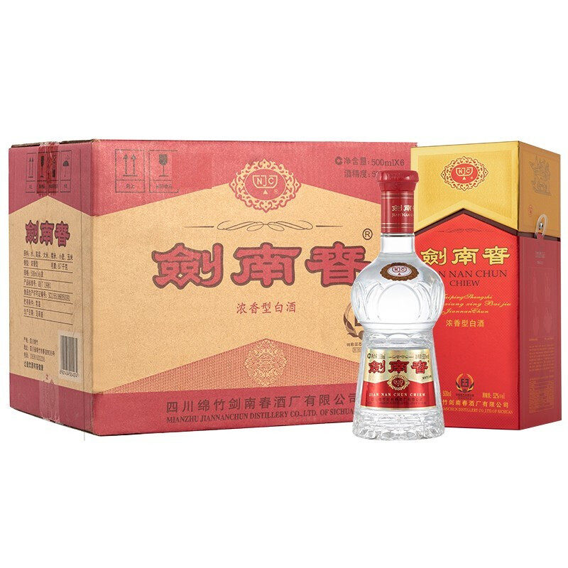 剑南春水晶剑52度500ml*6瓶原箱装浓香型白酒评价- 淘宝网