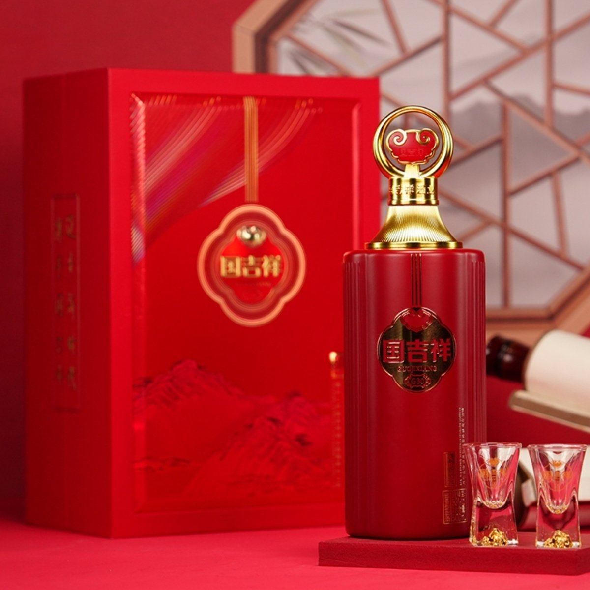 国吉祥G15酱香型白酒53度贵州纯粮酱酒500ml礼盒装发一箱六瓶-淘宝网
