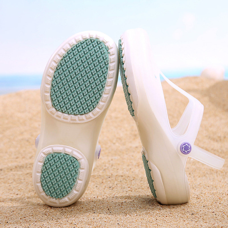 JDOV护士女式洞洞鞋夏季软底孕妇拖鞋凉鞋果冻鞋沙滩鞋防滑厚底