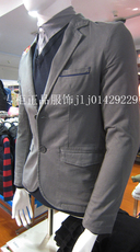 Пиджак, Костюм 88437559专柜正品 班尼路秋款男装修身款休闲商务西装外套西服 Baleno