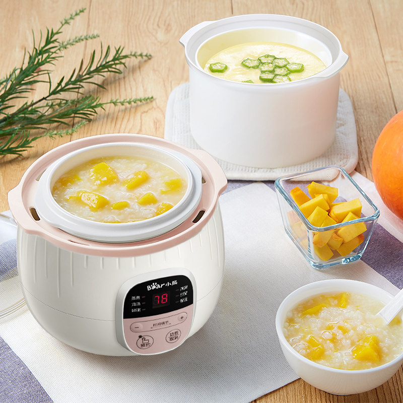 小熊婴儿辅食锅儿童多功能电锅插电蒸煮一体宝宝煮粥专用小蒸锅