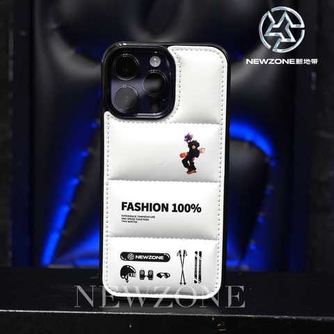 Whte — New Puffy Puffer Down Jacket 100% 15, 14, 13, 12 iPhone Case