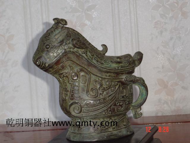 仿古青銅器工藝禮品擺飾上博商父乙觥高仿品禮品商代青銅文化擺件-Taobao