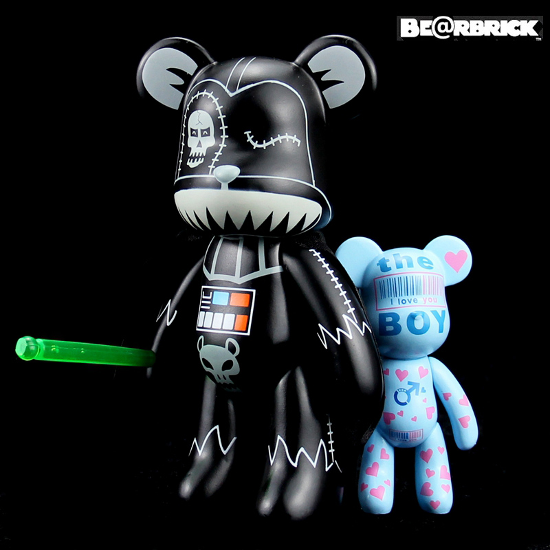 正版bearbrick 大号15寸暴力熊摆件积木熊梵高夜光星空招财猫公仔-Taobao