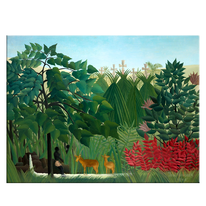 異國風光Henri Rousseau 亨利盧梭裝飾畫無框有框客廳書房臥室-Taobao