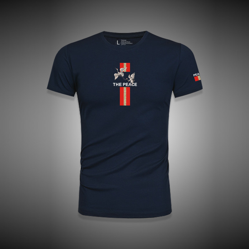 男士短袖t恤夏季修身潮流薄款潮牌莫代尔男装夏装圆领男衣服半袖