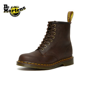 Dr.Martens马丁博士1460英伦秋冬美拉德疯马皮棕色女工装风马丁靴