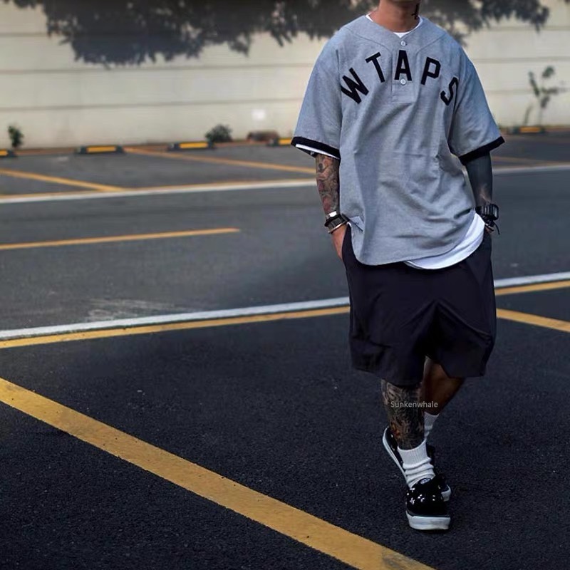 WTAPS LEAGUE SSSHIRT.COTTON.OXFORD短袖棒球襯衫19SS