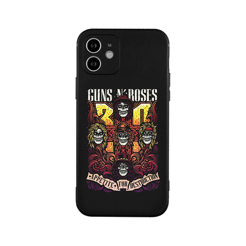 Guns And Roses New Metal Band Illustration 15, 14, 13, 12, 11 iPhone Case