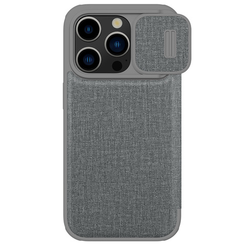 Nillkin Qin Pro Leather High End Premium – High Quality Magnetic Camera Lens Protection 15, 15 Plus, 15 Pro, 15 Pro Max