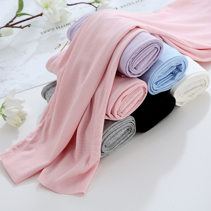 儿童莫代尔打底裤2021春夏新款女童九分裤宝宝薄款外穿洋气打底裤