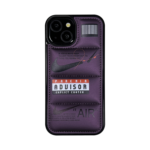 NIKE AIR Personalized Puffy Puffer Down Jacket 15, 14, 13, 12, 11 iPhone Case