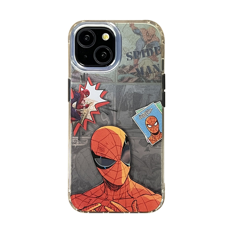 Spider-Man New Mirror Acrylic Straight Edge 15, 14, 13, 12 iPhone Case