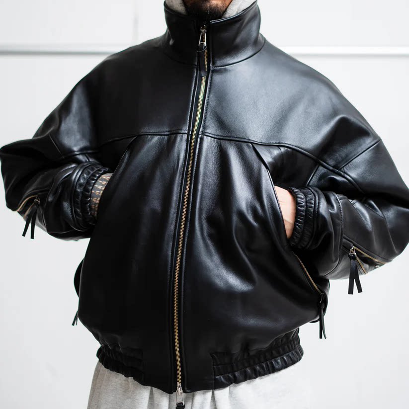AVIREX VARSITY JACKET RED AXES 休闲羊革皮衣夹克外套男款评价- 淘宝网