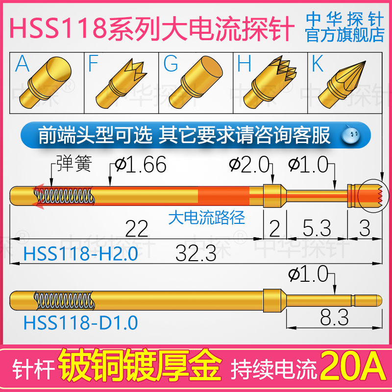 大电流探针HSS120 ≤30A HRS120探针CP265-H3.0-M2 R113-30-M2-Taobao