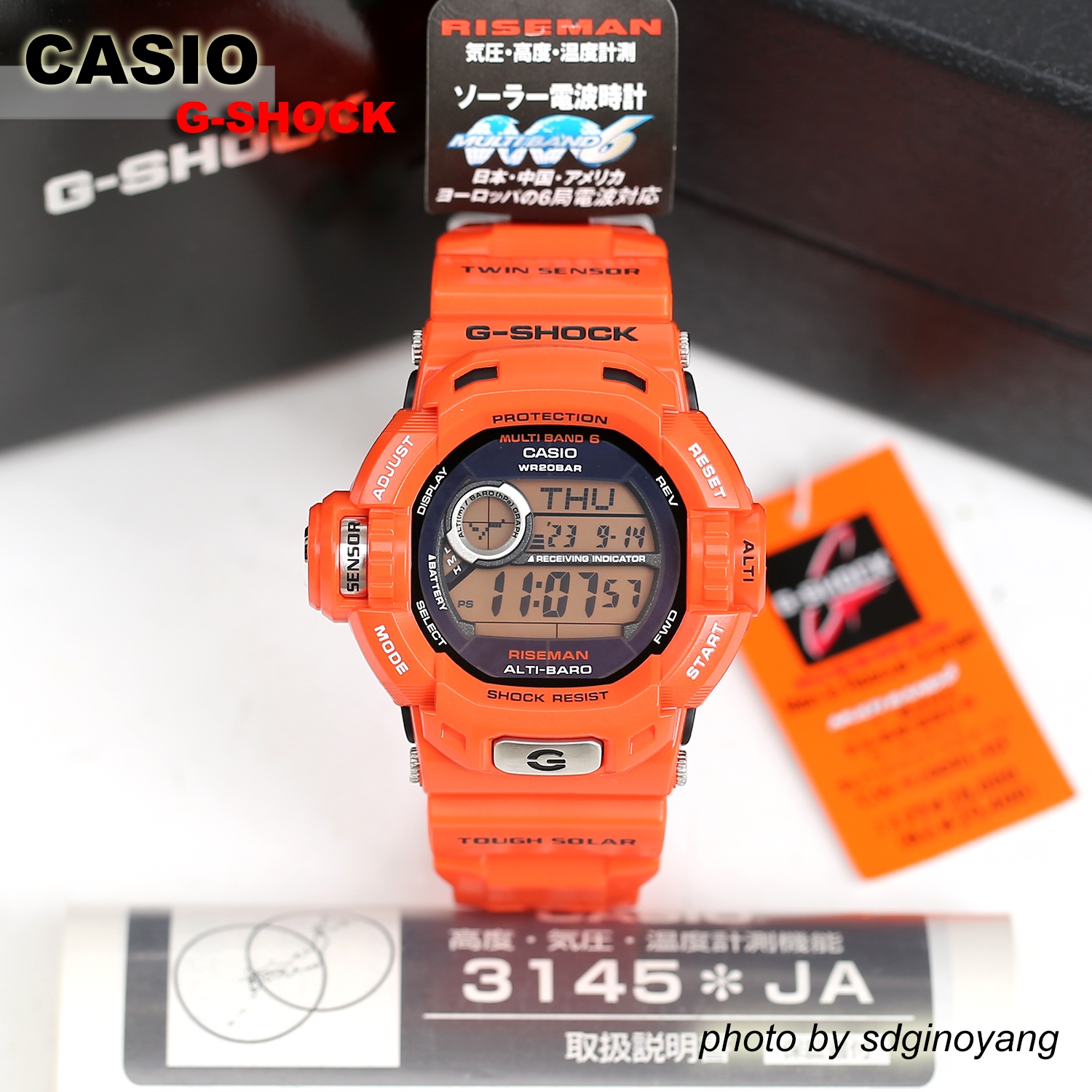 CASIO卡西欧G-SHOCK GW-9200KJ-4JR粉飞人保护海洋地球限全新现货-Taobao