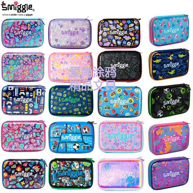 現貨-澳洲smiggle3D立體畫卡通筆盒學生硬 